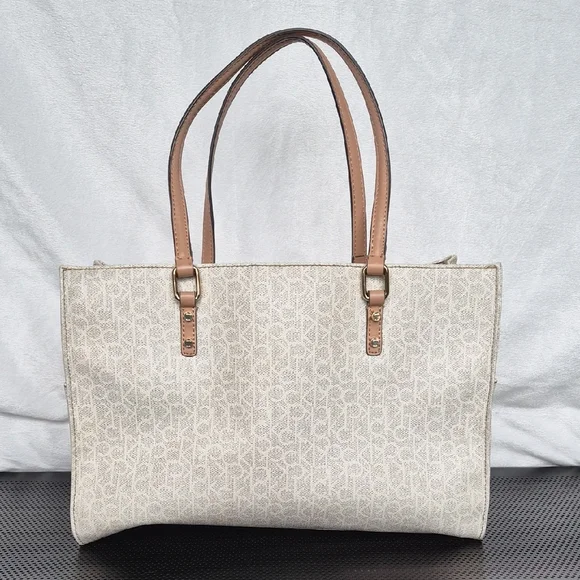 Calvin Klein Cream and Brown Women's Tote Bag - Picture 2 of 12